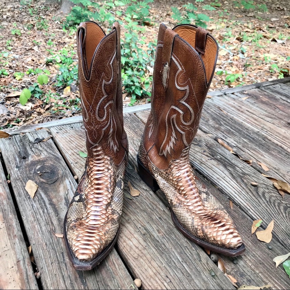 Men’s Lucchese Snakeskin Western Cowboy Boots